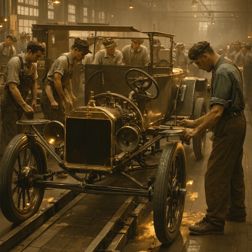 Ford Model T assembly line