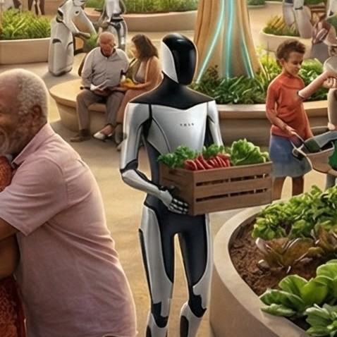 Robot delivering groceries to a home